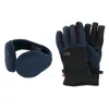 180s Men's All Finger Touchscreen Winter Gloves And Ear Warmer Set In Blue