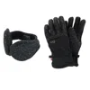 180s Men's All Finger Touchscreen Winter Gloves And Ear Warmer Set In Grey