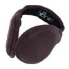 180s Tuckerman Leather Suede Wrap Around Earmuffs In Brown