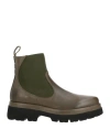 181 Woman Ankle Boots Military Green Size 10 Soft Leather In Green