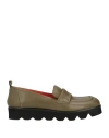 181 Woman Loafers Military Green Size 11 Soft Leather