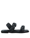 181 Woman Sandals Black Size 6 Textile Fibers