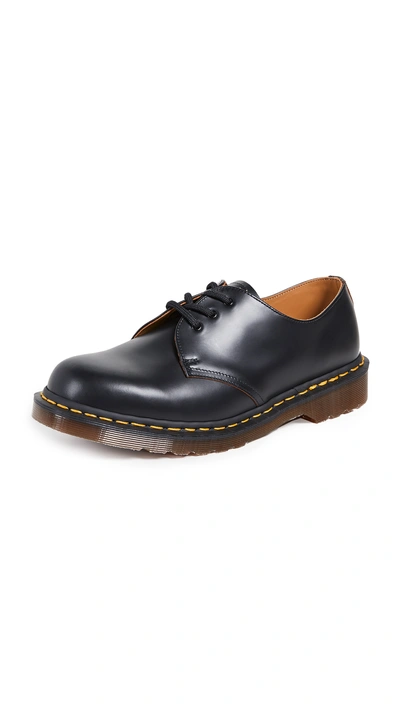 Dr. Martens' Made In England Vintage 1461 3 Eye Lace Ups In Black