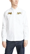 KENZO JUMPING TIGER CREST CASUAL FIT SHIRT