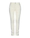 Manila Grace Denim Pants In Beige