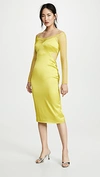 CUSHNIE Pencil Dress with Long Sleeve Lace Underlay