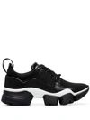 GIVENCHY GIVENCHY BLACK JAW CHUNKY LEATHER LOW-TOP SNEAKERS - 黑色