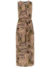 ANDREA MARQUES PRINTED MIDI DRESS