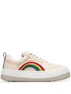 Eytys Sherbet Sonic Rainbow Embroidered Canvas Low In Neutrals