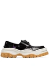 EYTYS BLACK MYKONOS LEATHER LOW TOP SNEAKERS