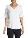 MARC NEW YORK V-Neck High-Low Tee