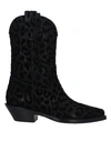 DOLCE & GABBANA DOLCE & GABBANA WOMAN ANKLE BOOTS BLACK SIZE 7 TEXTILE FIBERS,11668166TM 12