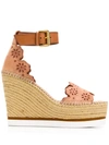 SEE BY CHLOÉ SEE BY CHLOÉ ANKLE STRAP WEDGES - 大地色