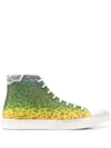 SAINT LAURENT LEOPARD PRINT HIGH TOP SNEAKERS