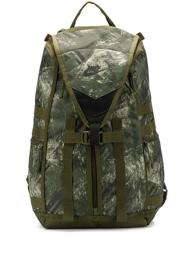 Nike Camouflage Print Backpack In Green