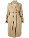 BAZAR DELUXE EMBROIDERED TRENCH COAT