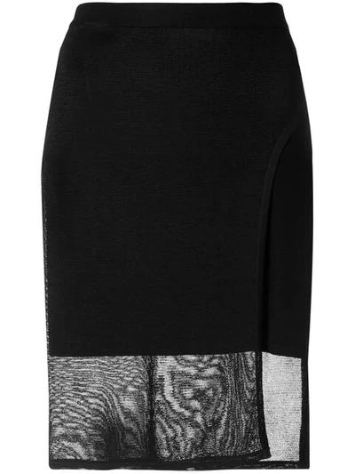 Alyx Double Layer Knit Skirt In Black