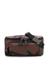 Valentino Garavani Garavani Vltn Camouflage Belt Bag In Green,pink