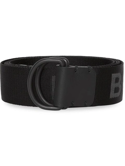 Burberry Logo Detail Double D-ring Belt In Black