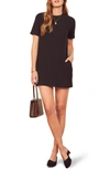 Reformation Charli Ribbed T-shirt Dress In Black