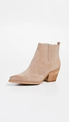 Sam Edelman Winona Western Boots In Warm Taupe
