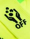 OFF-WHITE OFF-WHITE FLUORESCENT YELLOW HANDS IMAGE SOCKS,OMRA016S19120020621013572221