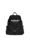 BURBERRY BURBERRY LOGO印花尼龙背包 - 黑色