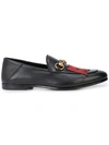 GUCCI GUCCI EMBROIDERED SKULL HORSEBIT LOAFERS - 黑色