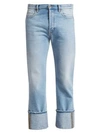 VALENTINO Cuffed Straight-Leg Jeans