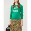 Frame Off Piste-intarsia Wool And Cashmere-blend Jumper In Cedar Green