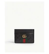 GUCCI LOGO QUILTED LEATHER CARD HOLDER