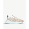 TOD'S CUT-OUT LEATHER AND MESH TRAINERS