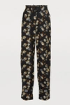 Off-white Floral Design Jogger Pants "black" In Black