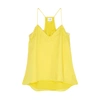 CAMI NYC THE RACER YELLOW SILK GEORGETTE TOP