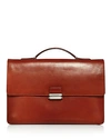 Cole Haan Men's Washington Leather Grand Briefcase In Brandy Brown