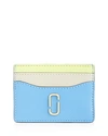 MARC JACOBS SNAPSHOT COLOR-BLOCK EMBOSSED LEATHER CARD CASE,M0013355