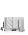 REBECCA MINKOFF LOVE SMALL CHEVRON QUILTED LEATHER CROSSBODY,HS19ECQX45