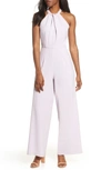 JULIA JORDAN HALTER WIDE LEG JUMPSUIT,JJ36624