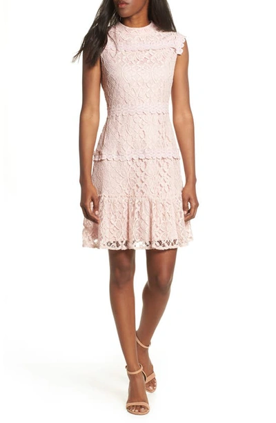 Julia Jordan Lace Sheath Dress In Blush
