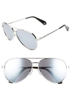 POLAROID 61mm Polarized Aviator Sunglasses,PLD6069SX