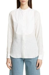 LOEWE CONTRAST BIB LINEN SHIRT,S2199081GH