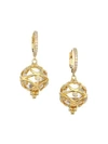 TEMPLE ST CLAIR Nature Deconstructed Theodora 18K Yellow Gold, Crystal & Diamond Amulet Earrings