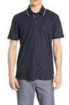 TED BAKER TOFF SLIM FIT PRINT PIQUE POLO,MMB-TOFF-TH9M