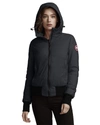 Canada Goose Dore Slim-fit Hooded Jacket W/ Down Fill, Black In Black