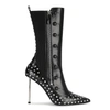 ALEXANDER MCQUEEN 100 BLACK STUDDED LEATHER BOOTS