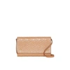 BURBERRY MONOGRAM LEATHER WALLET WITH DETACHABLE STRAP