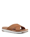 Ugg Women's Kari Leather Platform Slide Sandals In Natural