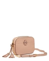 Tory Burch Mcgraw Leather Camera Crossbody In Devon Sand/gold