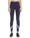 Tory Sport Chevron Full-length Performance Leggings In Tory Navy