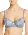 Simone Perele Promesse Underwire Demi Bra In Platinum Blue